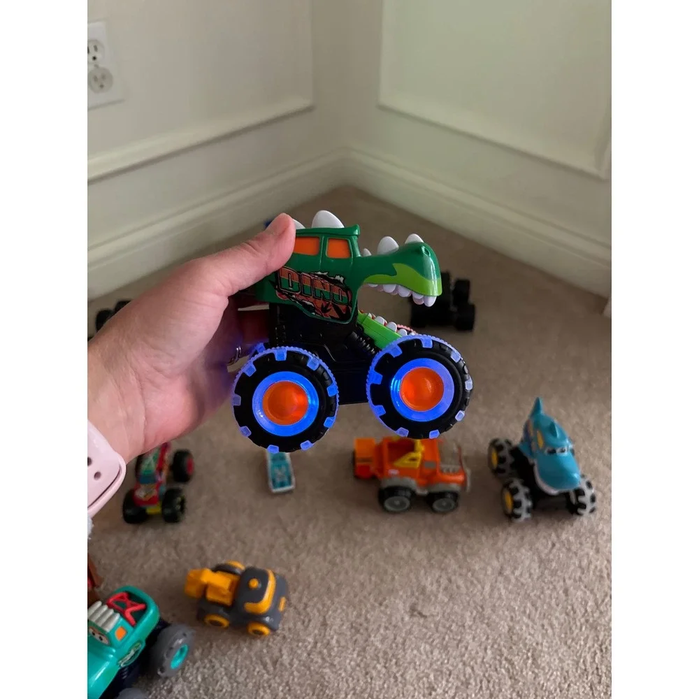 Mixed Lot of Toy Cars and Monster Trucks Blaze Dino‎ Truck Shark Truck